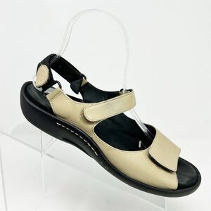 Wolky Jewel Sandals Beige Leather Slingback Size 40 (US 9) Casual Comfort